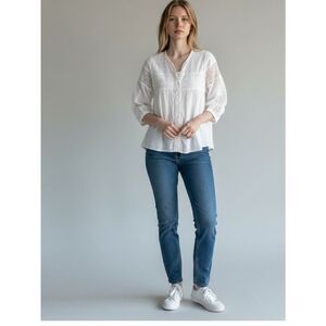 Unsubscribed white tunic shirt New no tag or brand label